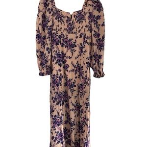 Floral Print Long Sleeve Dress